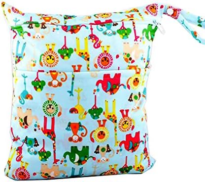 HAQILA NPDH29 Baby Printing Waterproof Washable Double zipper Diaper Bags,W11.02xH14.17IN,Spring Zoo
