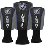 Tampa Bay Lightning Black 3-Pack Golf Club Headcovers