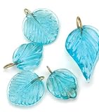 Glass Leaf Bead Mix - 25gr/Teal