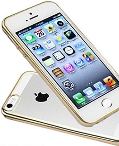 Iphone 5/5s/SE Case, TPU Electroplated Slim and Flexible Bumper (Silver)