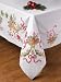 Bucilla 86194 Holiday Cornucopia Stamped Cross Stitch Tablecloth, 60-Inch by 90-Inch