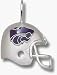 Kansas State Wildcats Enamel Power Cat Helmet Pendant - Sterling Silver Jewelry