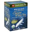 Uncle Lee's Tea Organic Whole Leaf Chinese White Tea, 18-Count Box (Pack of 4)