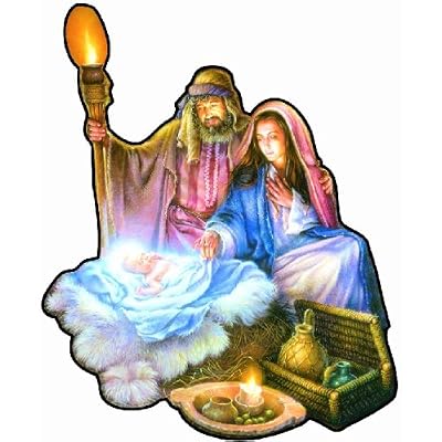 The Nativity Shaped Jigsaw Puzzle by Tom DuBois 1000pc