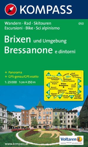 Kompass-Karten Brixen und Umgebung. Bressanone e dintorni 1 : 25 000: Panorama, GPS-genau, GPS esatto