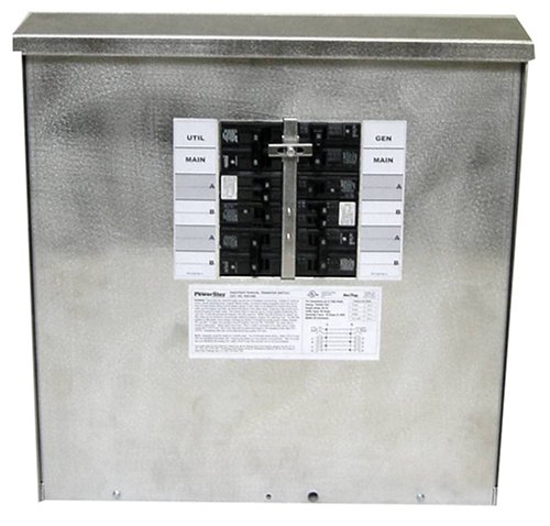 GenTran R301660 30 Amp 6 Circuit Outdoor Generator Transfer Switch for Generators up to 7500 Watts