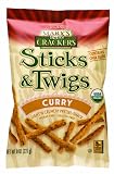 Mary's Gone Crackers Sticks & Twigs, Curry, 8-Ounce Bags (Pack of 12)