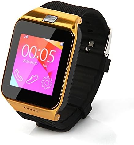 Loverbuyer® M9 Smartwatch Phone Bluetooth Smart Watch Metal WristWatch Support Micro SIM Card For Android Phones(Full functions) and iPhones(partial functions) (Gold)