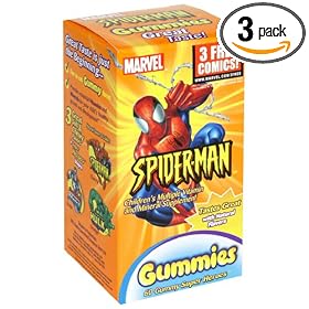 Sundown Kids Children's Multiple Vitamin and Mineral Supplement, Spider-Man, 60 Gummy Super Heroes (Pack of 3)