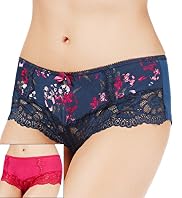 2 Pack Per Una Cotton Rich Floral Lace Shorts