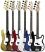 Laurel Split Pickup Electric Bass - Metallic Red