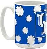 NCAA 15-Ounce Polka Dots in University Colors Ceramic Mug