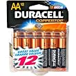 Duracell Coppertop AA Cell Alkaline Batteries in Reclosable Storage 12 Pack