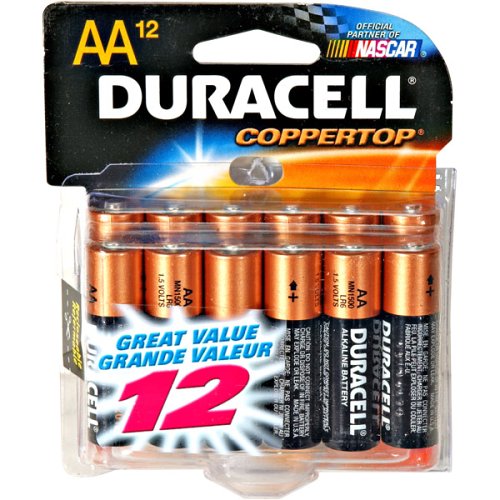 Duracell Coppertop AA Cell Alkaline Batteries in Reclosable Storage 12 Pack