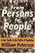 Book From Persons to People: Further Studies in the Politics of Population