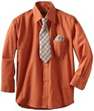 American Exchange Boys 2-7 Little Dress Shirt With Tie And Pocket Square