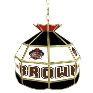 Trademark Brown University stained glass Tiffany lamp - 16-inch