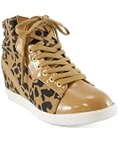 Qupid Patrol-29 Cheetah Print Womens Wedge Sneaker TAN
