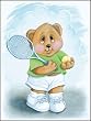 Sports Bear Tennis Star - Childrens Wall Art, Kids Wall Art, Nursery Wall Art