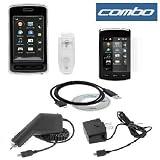 Durable Crystal Hard Snap on Clear Case + Rapid Car Charger + Home Travel Charger + USB Data Cable + Lcd Screen Protector for Lg Cu920 Cu915 Vu Cingular At&t Cell Phone