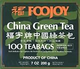 Foojoy China Green Tea, 2g X 100 Teabags by A2AWorld Green Tea
