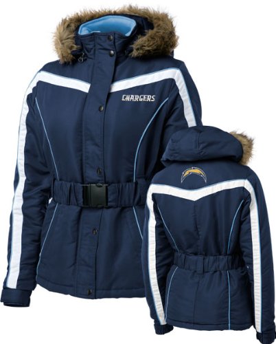 San Diego Chargers Women's Gameday Navy Full-Zip Heavyweight Parka