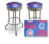 2 24" Chicago Cubs Baseball MLB Soft Specialty / Custom Barstools Set