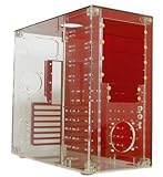 Lindy Premium Acryl PC-Gehäuse, rot, Bausatz, 475 x 220 x 445 mm