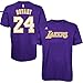 Kobe Bryant Los Angeles Lakers #24 NBA Youth Climalite Player T-shirt Jersey Purple