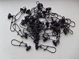 FISHING LINE SINKER SLIDES HEAVY DUTY BLACK 30 PCS.