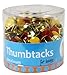 Office Supplies Thumbtacks - 400 Count Pack Multi-Colored