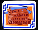 Decorated Mouse Pad with Coliseum, ruins, colosseum, stadium, Rome, Italy
