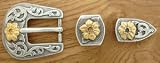 Buckle Set 3/4 Antique Silver