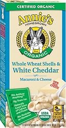 Annie's Homegrown Organic Whole Wheat Shells & Cheddar, 6-Ounce Boxes (Pack of 12)