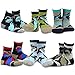 TeeHee Little Boys and Toddler Cotton Crew Socks 12 Pair Pack Gift Box (9-10 Years, Bold Lined Sport & Camo)