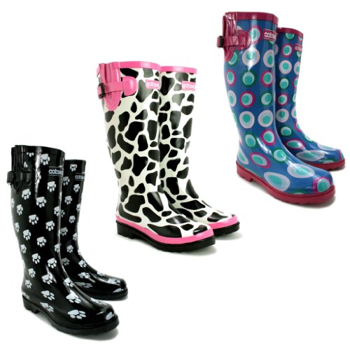 LADIES COTSWOLD ADJUSTABLE CALF FESTIVAL WELLIES 