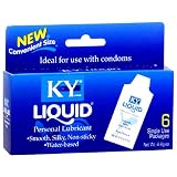 K-Y Personal Lubricant Liquid, 6 Single Use Packages 0.15 oz (4.4 g)