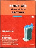 set of two compatible brother lc31 cyan inkjets for lc31c/lc800..