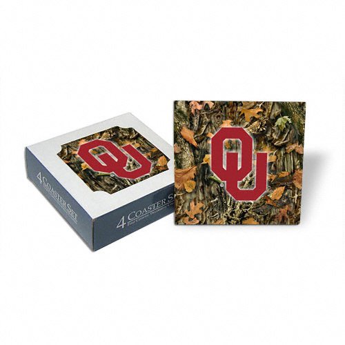 Oklahoma Sooners Set of 4 Camouflage Coasters