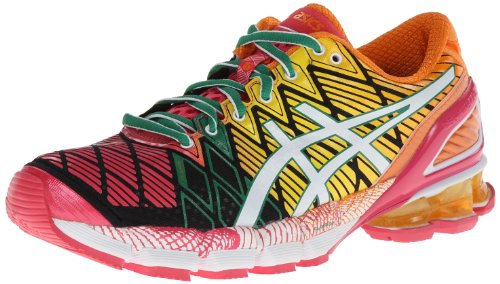 ASICS Women's Gel-Kinsei 5 Running Shoe,Black/White/Pink,11 M US