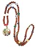 Yoga Jewelry Navratna Nine Stone Rosary Mala Prayer Bead Meditation Necklace Bracelet with Pendant