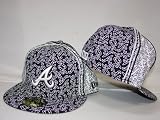 Atlanta Braves White & Black Multi Logo Cap/ Hat