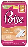 Poise Liners, Very Light Aborbency, with Extra Coverage. Full Case of 192, 8.5