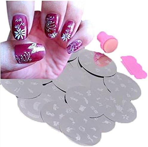 Salon Nail Art Express Decals Stamp Stamping Polish Tool DIY Design Kits Set