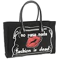 Desigual Bols_Fashion Is Dead Bag 26X5172, Borsa con manico donna, 40x26x14 cm (L x A x P)