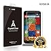 Moto X 2nd generation Screen Protector, Anti-bacterial Tempered Glass Screen Protector, i-croo A-Glass [HD Clear][0.4T] World's Thinnest Ballistics Glass, 99% Touch-screen Accurate(Lifetime Warranty)
