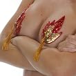 Sequin Pasties Hot Stuff Flames Dancer Lingerie Accessory
