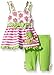 Nannette Baby Girls' Little 2 Piece Playwear Set with Bow On Chest and Applique
