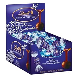 Lindt Lindor Truffles Dark Chocolate 松露黑巧克力，60粒，现仅售$15！