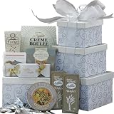 Silver Swirls Premium Gourmet Food Gift Tower with Smoked Salmon Pate